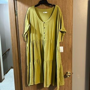 Sonoma green short sleeve dress size 3x NWT